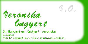 veronika ongyert business card